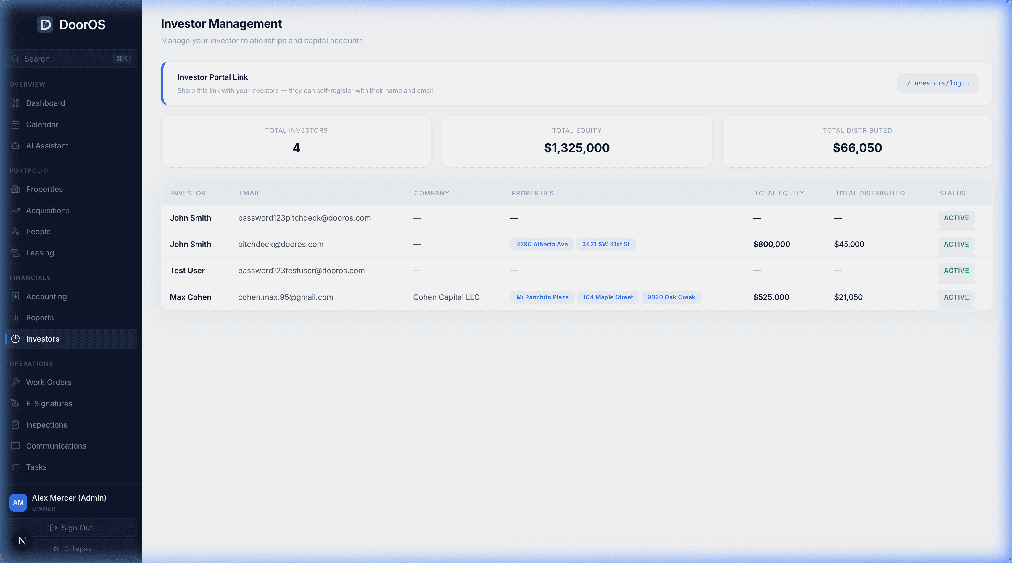 Investor Portal